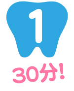 スマイルホワイト、サービス内容、1｜３０分！３０分のスピード施術